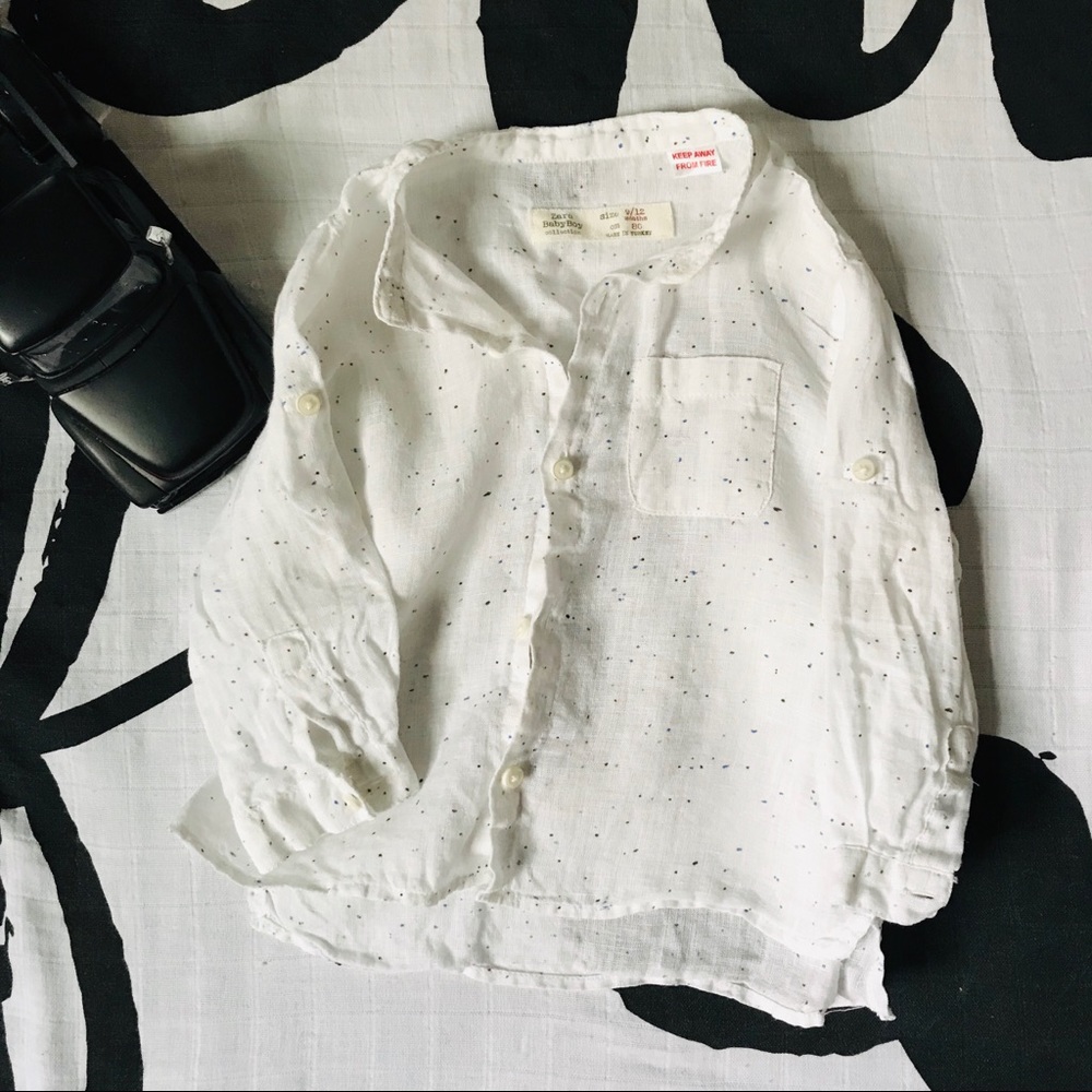 Zara Baby Boys Linen Shirt 9-12m